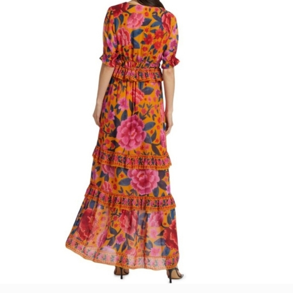 FARM RIO S Floral V-Neck Maxi Dress - Multicolor - Picture 2 of 9